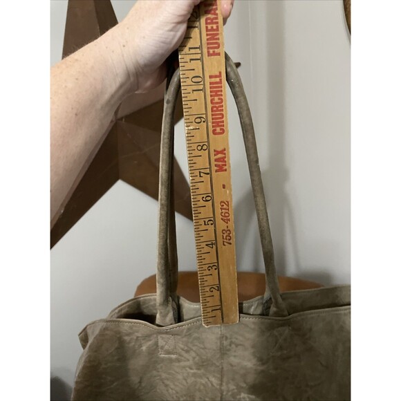 Thomas Wylde Magnet Closure Leather Shoulder Handbag Tote Tan Slouchy Flaws Read - Picture 15 of 16